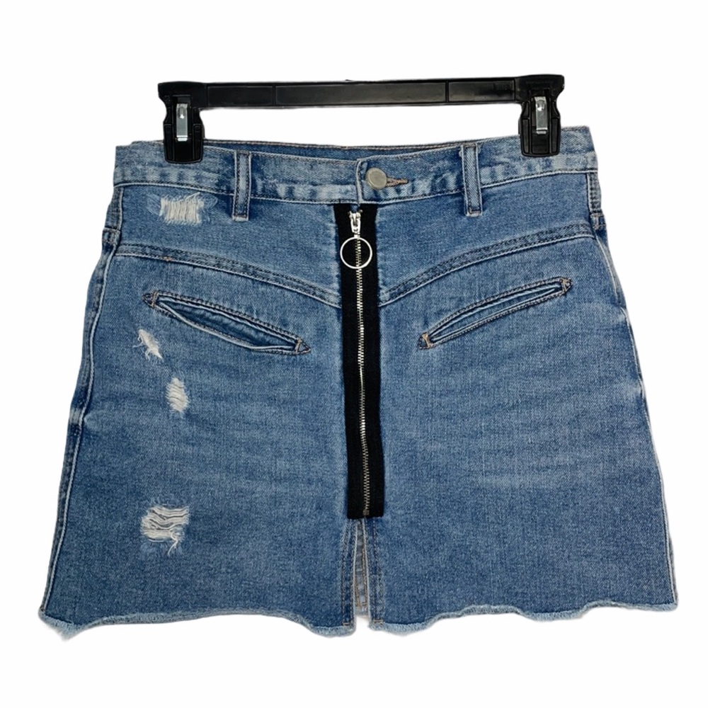 Blank NYC Zip Up Denim Skirt Size 26